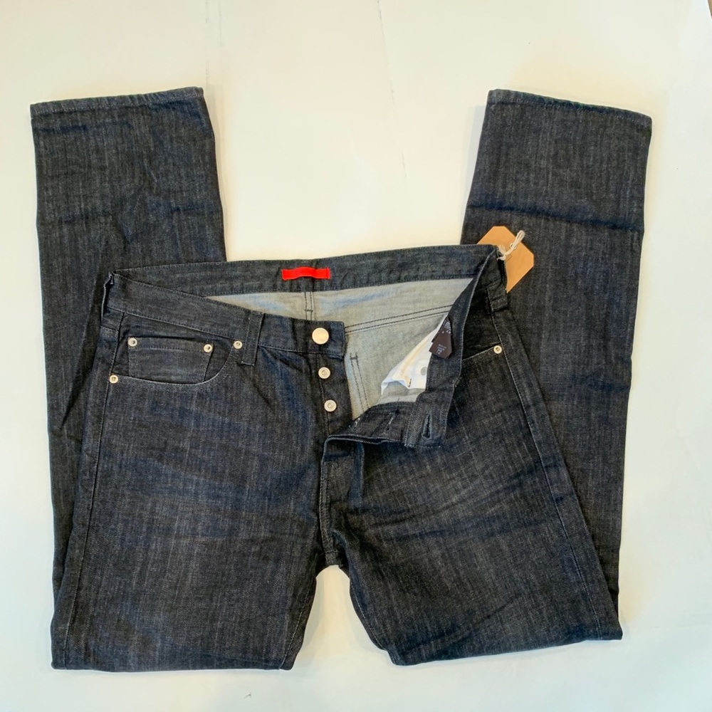 Black Slim Straight Jeans W36